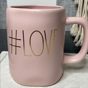 Rae Dunn PINK w/ gold LOVE